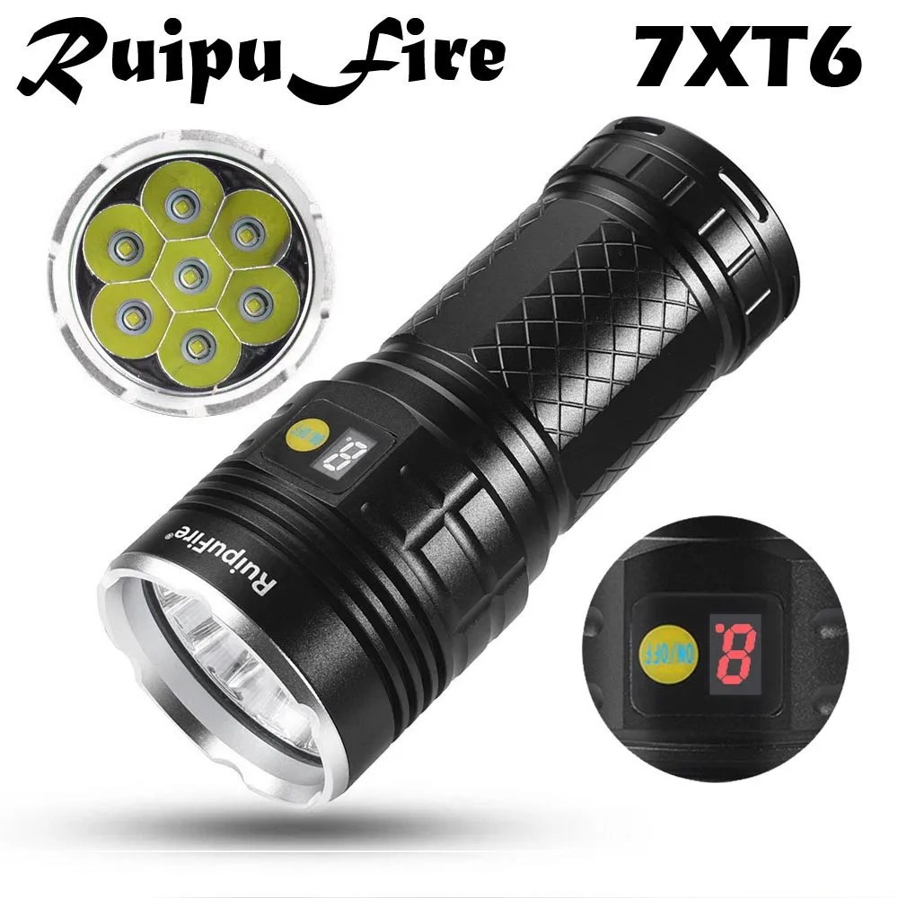 2019 New High Quality RuipuFire 7 x XML T6 LED Power Digital Display Hunting Flashlight Drop Shipping
2019 New High Quality RuipuFire 7 x XML T6 LED Power Digital Display Hunting Flashlight Drop Shipping