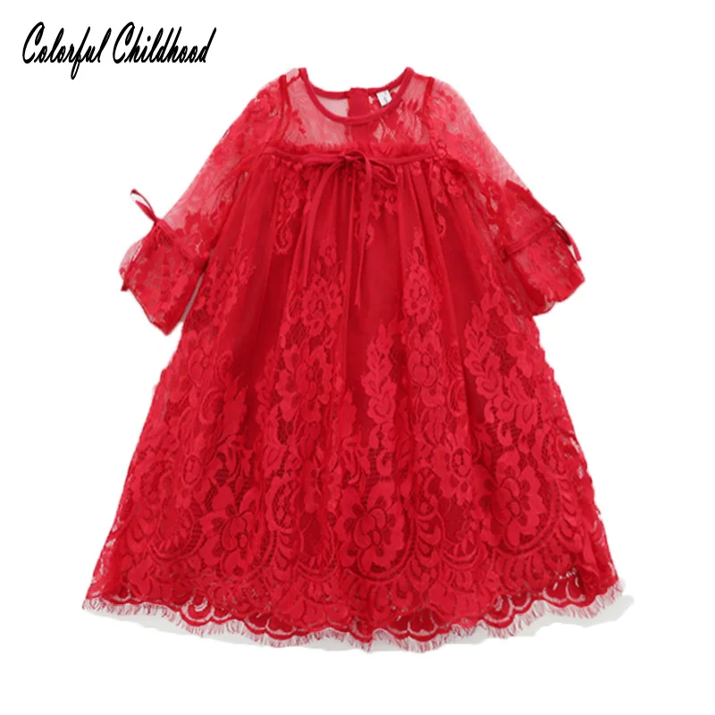 Red lace dress girls Christmas clothes flare sleeve A-line dress Baby Kids Girls Party Gown Formal Dress sweet Bowknot Dress
Red lace dress girls Christmas clothes flare sleeve A-line dress Baby Kids Girls Party Gown Formal Dress sweet Bowknot Dress