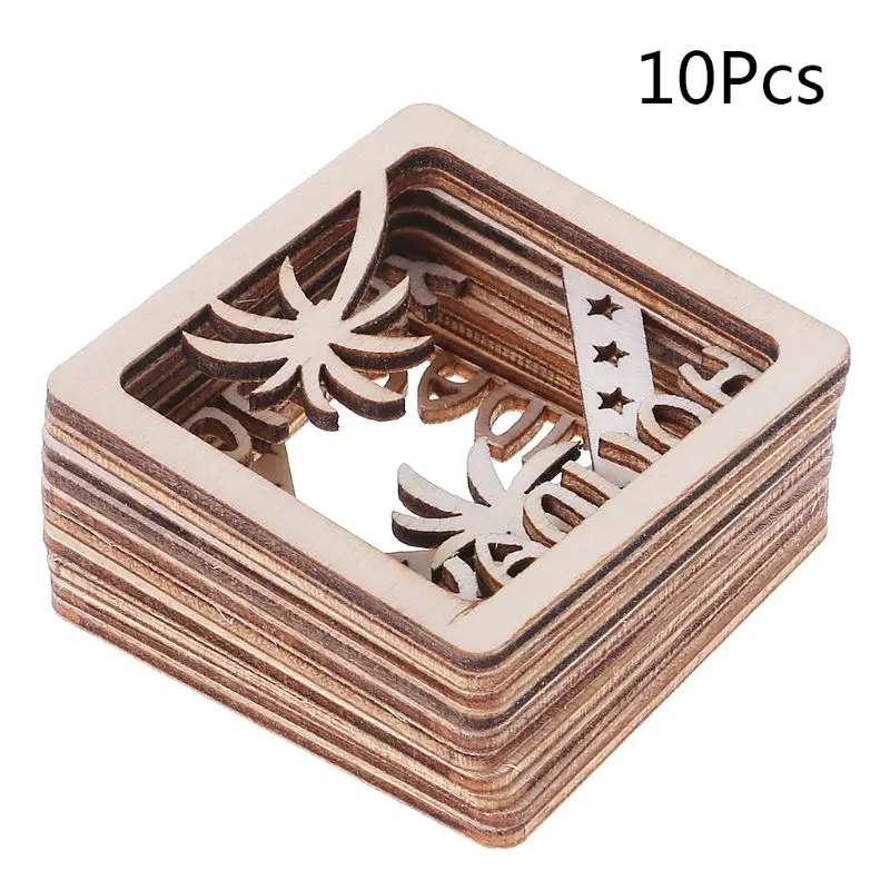 10pcs Laser Cut Wood Photo Stamp Frame Square Shape Embellishment Wooden Vintage Craft Wedding Decor
10pcs Laser Cut Wood Photo Stamp Frame Square Shape Embellishment Wooden Vintage Craft Wedding Decor