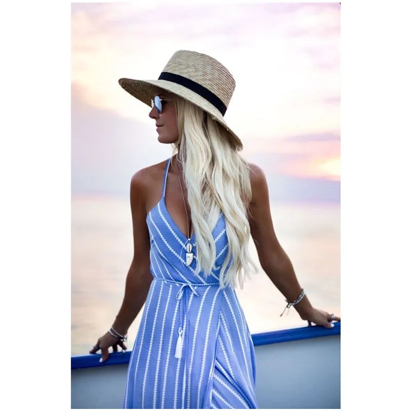 2018 New Womens Summer Boho Maxi Dress Evening Party Beach Dresses Sundress Blue Striped Maxi Dress
2018 New Womens Summer Boho Maxi Dress Evening Party Beach Dresses Sundress Blue Striped Maxi Dress