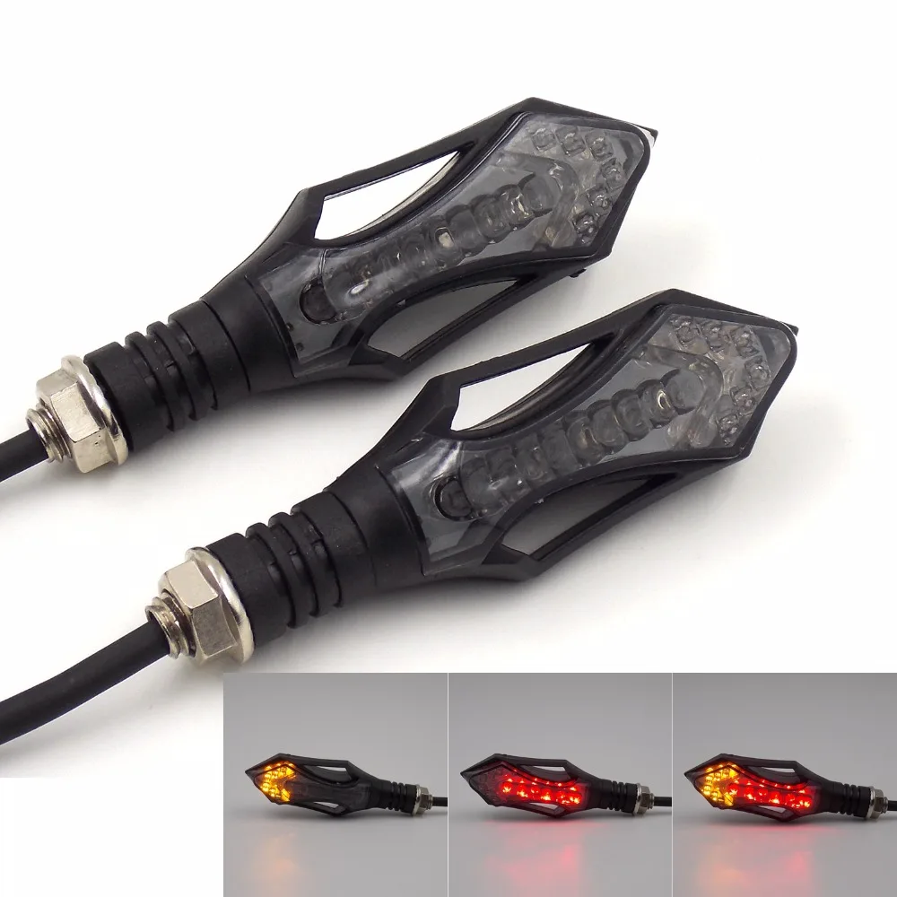 Newest 3in1 Creative Design Sword Shaped Motorcycle 12 LED Turn signals Light Brake and Warning Lights
Newest 3in1 Creative Design Sword Shaped Motorcycle 12 LED Turn signals Light Brake and Warning Lights