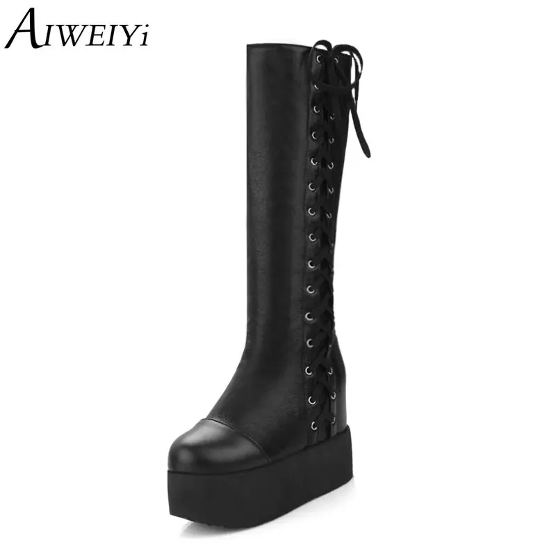 AIWEIYi New Shoes Woman Gothic Punk Shoes Cosplay Boots Knee High Platform Shoes Sexy Wedges Shoes Winter Knee High Boots
AIWEIYi New Shoes Woman Gothic Punk Shoes Cosplay Boots Knee High Platform Shoes Sexy Wedges Shoes Winter Knee High Boots