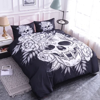 ZEIMON Black And White Bedding Set Polyester Home Living Sugar Skull Duvet Cover Set With Pillowcase Soft Bedclothes 2/3pcs
ZEIMON Black And White Bedding Set Polyester Home Living Sugar Skull Duvet Cover Set With Pillowcase Soft Bedclothes 2/3pcs