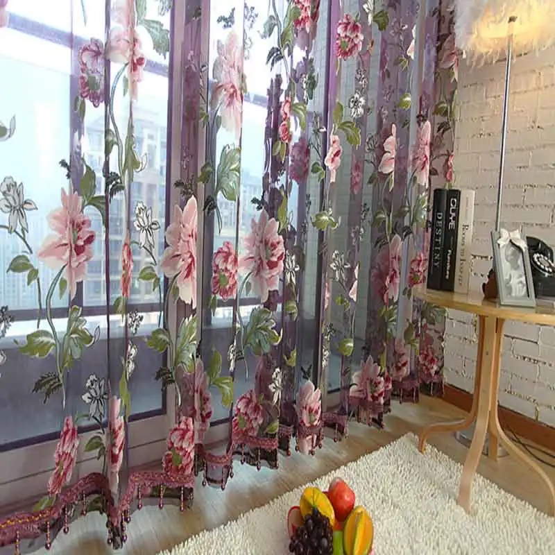 Luxury Tulle Sheer Fabric 3D Flower Curtains Lovely Peony Pattern Yarn Curtains for Living Room Bedroom Window Decor Cortinas
Luxury Tulle Sheer Fabric 3D Flower Curtains Lovely Peony Pattern Yarn Curtains for Living Room Bedroom Window Decor Cortinas