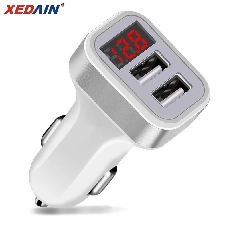 2.1A Dual USB Port Digital LED Voltage Current Display Car Charger Charging Adapter For iPhone iPad Samsung Xiaomi Huawei Phone
2.1A Dual USB Port Digital LED Voltage Current Display Car Charger Charging Adapter For iPhone iPad Samsung Xiaomi Huawei Phone