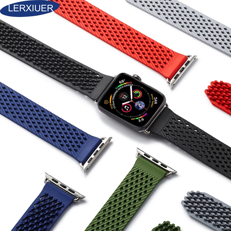 Lerxiuer Sport Band For Apple Watch series 4 44mm 42mm iwatch 4 3 2 1 40mm 38mm Silicone Strap Wristband Bracelet Accessories
Lerxiuer Sport Band For Apple Watch series 4 44mm 42mm iwatch 4 3 2 1 40mm 38mm Silicone Strap Wristband Bracelet Accessories