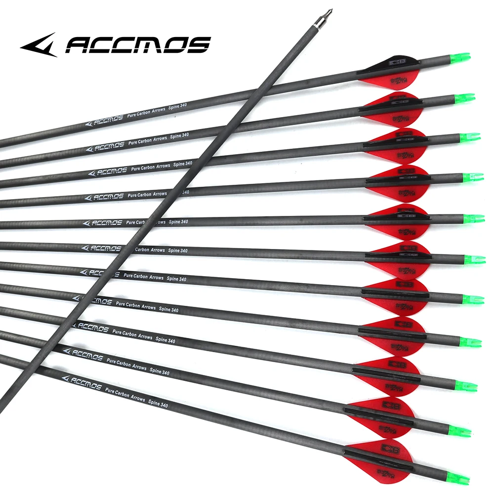 6/12Pcs Archery Pure Carbon Arrow Spine 600 700 800 900 For Compound/ Recurve Bow hunting and Shooting Red/Black
6/12Pcs Archery Pure Carbon Arrow Spine 600 700 800 900 For Compound/ Recurve Bow hunting and Shooting Red/Black