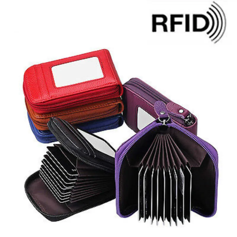 Women Men Unisex Aluminum Leather ID Credit Card RFID Protector Holder Purse Wallet Storage Bags Case Hot Organizer Container | Дом и сад