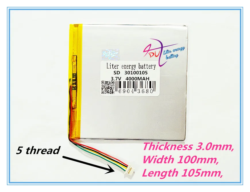 5 thread best battery brand 3.7 lithium polymer battery 30100105 3.7V 4000MAH 32100106 mobile power DIY tablet computer 27103107
5 thread best battery brand 3.7 lithium polymer battery 30100105 3.7V 4000MAH 32100106 mobile power DIY tablet computer 27103107