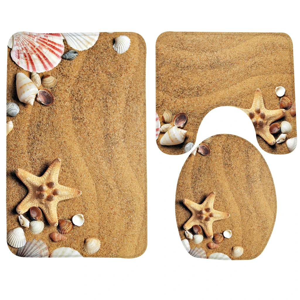 Bathroom Mat Set 3pcs Beach Sea Shell Starfish Pattern Bath Mats Bathroom Anti Slip Shower Mat and Toilet Mat Set
Bathroom Mat Set 3pcs Beach Sea Shell Starfish Pattern Bath Mats Bathroom Anti Slip Shower Mat and Toilet Mat Set