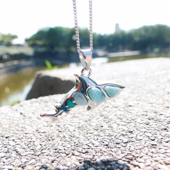 DJ CH Ocean Life Jewelry Natural Larimar Gemstone Shark Pendant Women's Fine Jewelry 925 Sterling Silver Opal Pendant
DJ CH Ocean Life Jewelry Natural Larimar Gemstone Shark Pendant Women's Fine Jewelry 925 Sterling Silver Opal Pendant