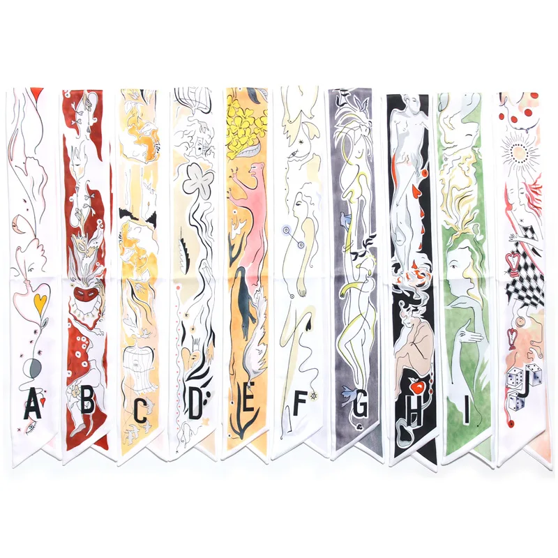 2019 New Letter Print Lady Silk-like Small Ribbon Scarves Bag Handle Scarf Neck Wear Hair Band Bandeaus Drop Shipping BD189
2019 New Letter Print Lady Silk-like Small Ribbon Scarves Bag Handle Scarf Neck Wear Hair Band Bandeaus Drop Shipping BD189