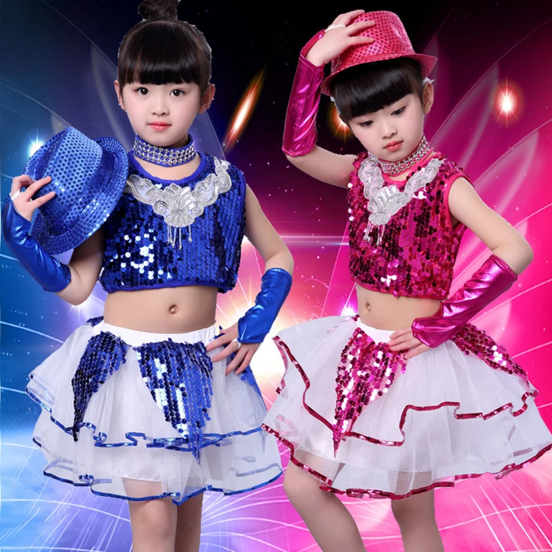 Children's day performance girl's jazz performance sequins modern dance stage costumes bubble skirt JQ-060
Children's day performance girl's jazz performance sequins modern dance stage costumes bubble skirt JQ-060