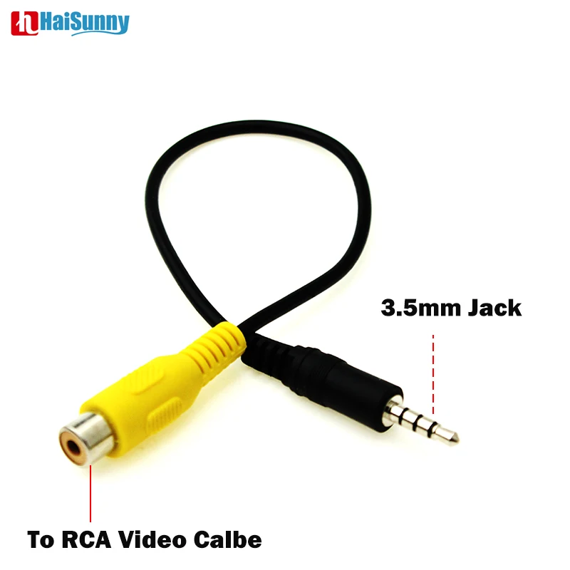 HaiSunny Car RCA to AUX 3.5mm AV IN Cable Adapter for Car Rear View Parking Camera TO GPS Tablet Phone
HaiSunny Car RCA to AUX 3.5mm AV IN Cable Adapter for Car Rear View Parking Camera TO GPS Tablet Phone
