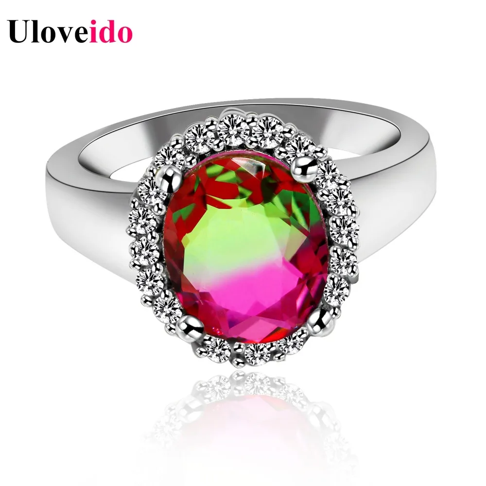 Uloveido Big Oval Created Tourmaline October Birthstone Solitaire Ring CZ Wedding Band Engagement Rings for Women Y439
Uloveido Big Oval Created Tourmaline October Birthstone Solitaire Ring CZ Wedding Band Engagement Rings for Women Y439