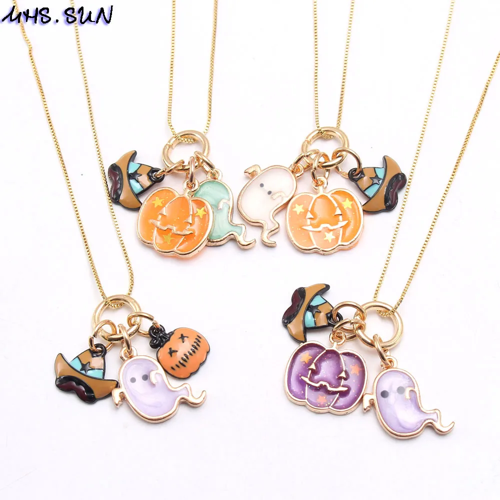 MHS.SUN Halloween Style Jewelry Girls Chain Necklace With Pumpkin Ghost Pendant Fashion Kids Charm Necklace DIY Child Choker 1PC
MHS.SUN Halloween Style Jewelry Girls Chain Necklace With Pumpkin Ghost Pendant Fashion Kids Charm Necklace DIY Child Choker 1PC