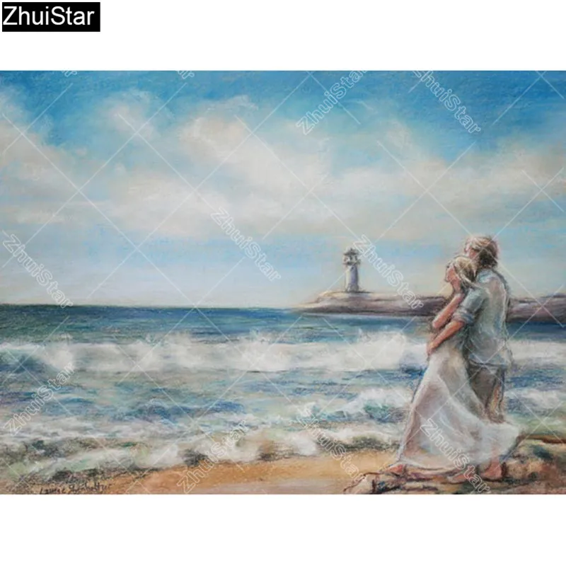 Zhui Star Full Square Drill 5D DIY Diamond Painting "Couple by the sea" 3D Embroidery Cross Stitch Rhinestone Mosaic Decor
Zhui Star Full Square Drill 5D DIY Diamond Painting "Couple by the sea" 3D Embroidery Cross Stitch Rhinestone Mosaic Decor