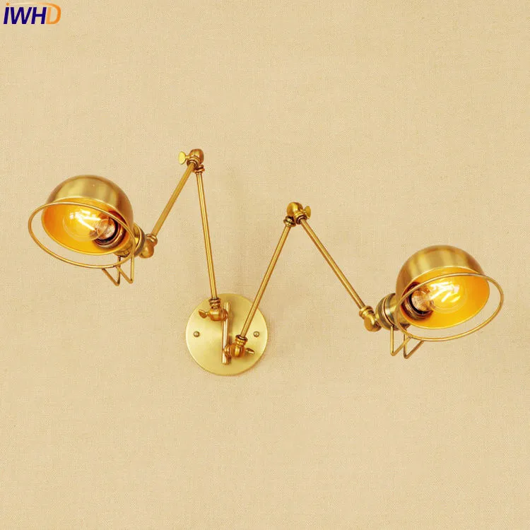 Golden Swing Long Arm Wall Lamp Vintage 2 Heads Style Loft Industrial Wall Lights Sconce LED Edison Style Lighting Arandelas
Golden Swing Long Arm Wall Lamp Vintage 2 Heads Style Loft Industrial Wall Lights Sconce LED Edison Style Lighting Arandelas