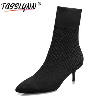 TASSLYNN 2019 Women Shoes Thin Heel Fashion Women Boots Stretch Fabric Autumn Shoes Women Pointed Toe Ankle Boots Size 34-39
TASSLYNN 2019 Women Shoes Thin Heel Fashion Women Boots Stretch Fabric Autumn Shoes Women Pointed Toe Ankle Boots Size 34-39