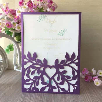 20pcs Wedding Invitations Laser Cut Invitation Card for Wedding Party purple Paper Hollow Birthday Invitation Cards
20pcs Wedding Invitations Laser Cut Invitation Card for Wedding Party purple Paper Hollow Birthday Invitation Cards