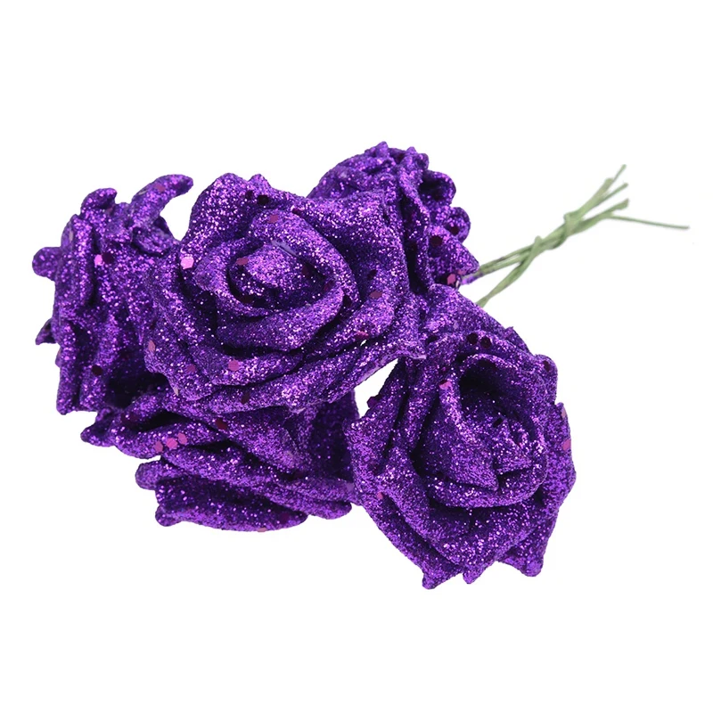 Rose Artificial Flower Glitter Bridal Bouquet Home Wedding Decoration Home Bouquet Wedding Party Craft Decor Diy Crimping Flow
Rose Artificial Flower Glitter Bridal Bouquet Home Wedding Decoration Home Bouquet Wedding Party Craft Decor Diy Crimping Flow