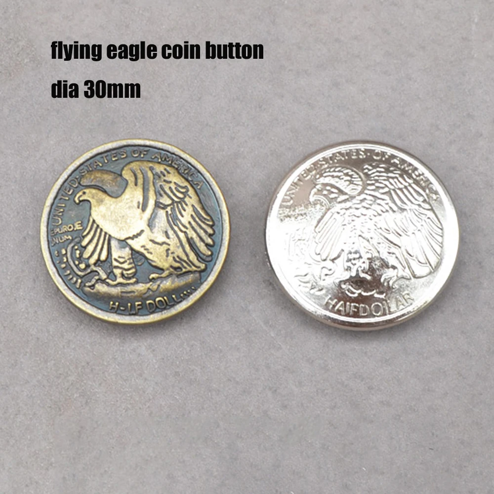 

dia 30mm flying eagle coin button design DIY leather wallet bag screw rivet 10pcs/lot