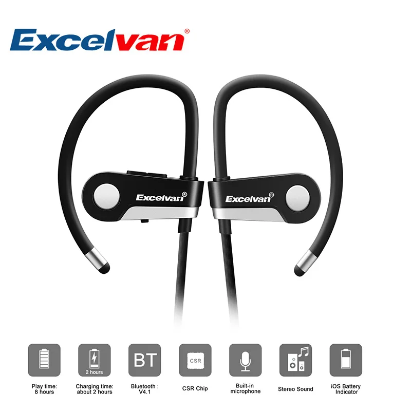 Excelvan C6 Wireless Bluetooth 4.0 Sports Headset Earphone Noise Cancelling Stereo Earbuds With Microphone Hands-free Call
Excelvan C6 Wireless Bluetooth 4.0 Sports Headset Earphone Noise Cancelling Stereo Earbuds With Microphone Hands-free Call