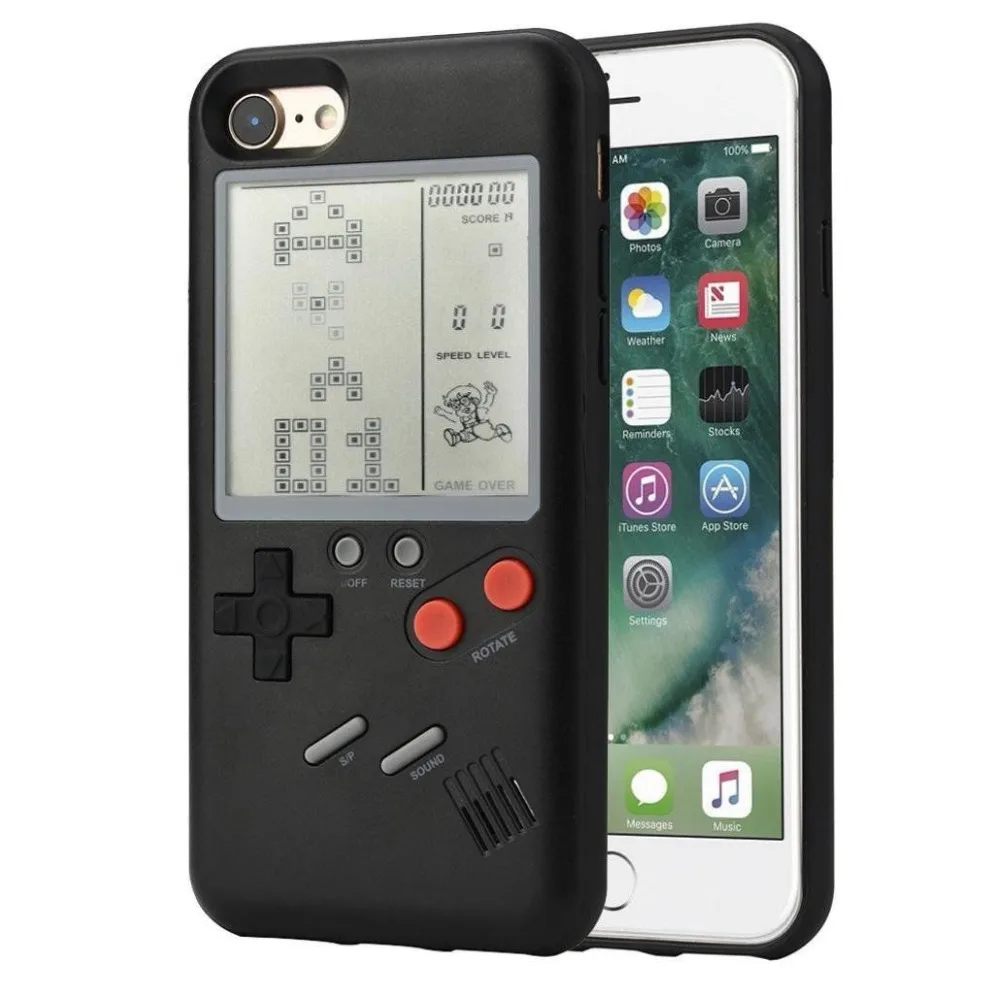 Классический чехол для телефона с игрой в виде тетрис и кирпича iPhone 6 6s 7 8 X Plus