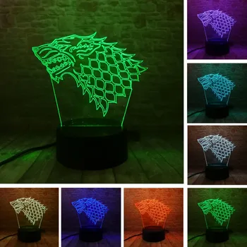 Game of Thrones Cool Stark Wolf A Song of Ice and Fire Stark Wolf 7 Colors Changing LED Night Light Man Boys Bedroom Decor Toys
Game of Thrones Cool Stark Wolf A Song of Ice and Fire Stark Wolf 7 Colors Changing LED Night Light Man Boys Bedroom Decor Toys