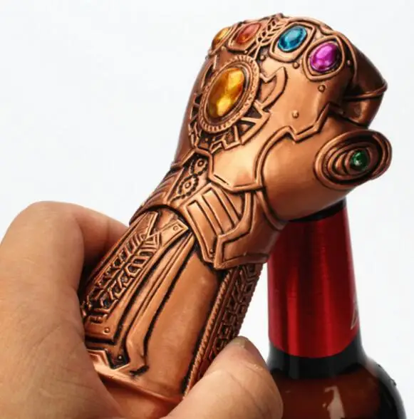 

30pcs/lot Thanos Infinity Gauntlet Avengers Infinity War Gloves Cosplay Superhero Avengers Beer Bottle Opener Blister packing