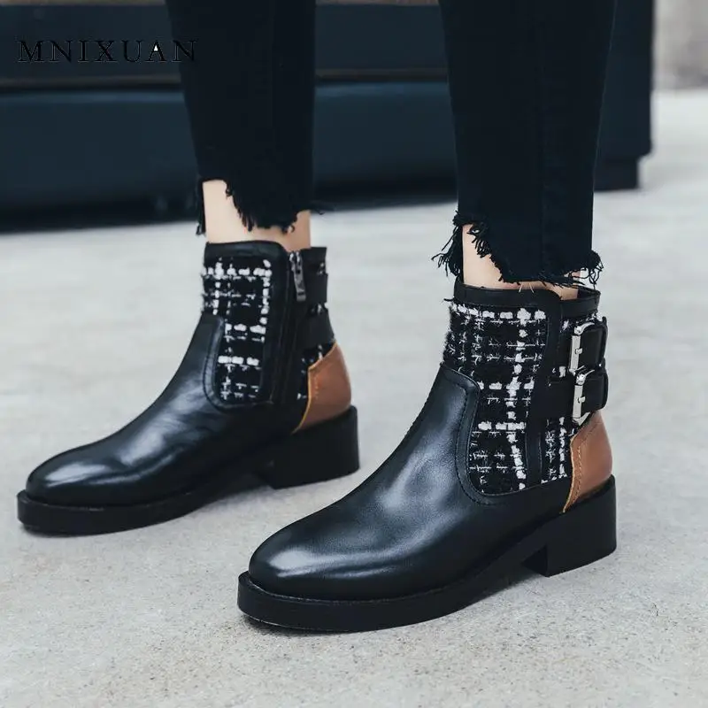 MNIXUAN Winter Shoes Women Militaris Block Heel Black Ankle Boots 2019 new Cowhide platform medium heeled zipper short big size9
MNIXUAN Winter Shoes Women Militaris Block Heel Black Ankle Boots 2019 new Cowhide platform medium heeled zipper short big size9