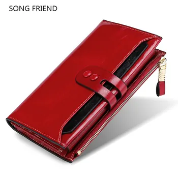 SONG FRIEND2019RFID new lady leather long style wallet European and American hand bag large capacity oil wax leather wallet 
SONG FRIEND2019RFID new lady leather long style wallet European and American hand bag large capacity oil wax leather wallet