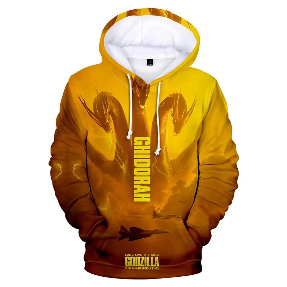 Godzilla King of the Monsters King Ghidorah Hoodie Men Women Sweatshirt Autumn 3D Print Hooded Pullover Adult Casual Tops Coat
Godzilla King of the Monsters King Ghidorah Hoodie Men Women Sweatshirt Autumn 3D Print Hooded Pullover Adult Casual Tops Coat
