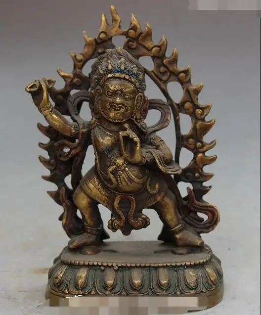 Tibet Buddhism Bronze Stand Vajradhara Vajrabhairava Goddess Buddha Statue
Tibet Buddhism Bronze Stand Vajradhara Vajrabhairava Goddess Buddha Statue