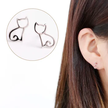S925 Silvery Lovely Fashion All-match Cartoon Hollow Cat Ear Studs Female Simple New Pattern All-match Earrings DZ36
S925 Silvery Lovely Fashion All-match Cartoon Hollow Cat Ear Studs Female Simple New Pattern All-match Earrings DZ36