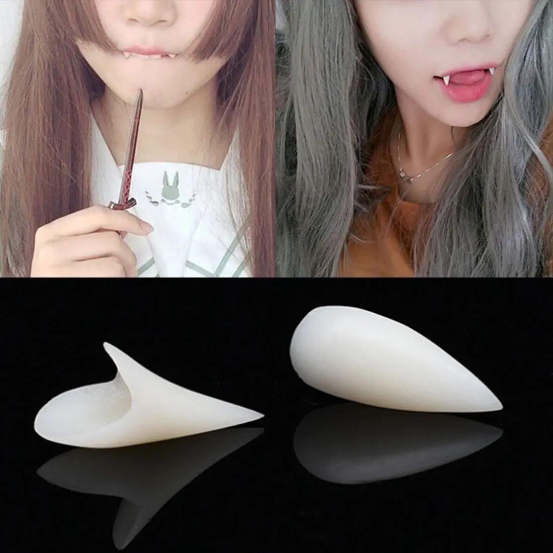 Zombie Vampire Teeth 4pcs/set Ghost Devil Fangs Props Costume Party Horrific Fun Clown Dress Halloween Cosplay Dentures
Zombie Vampire Teeth 4pcs/set Ghost Devil Fangs Props Costume Party Horrific Fun Clown Dress Halloween Cosplay Dentures