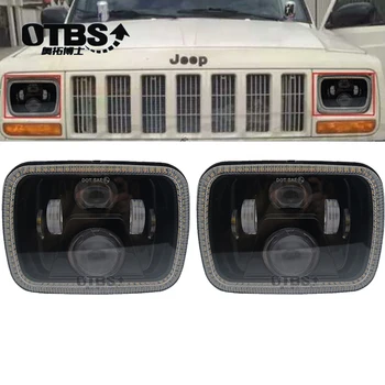 OTBS 5"x7" 7x6 inch Sealed Beam LED Headlight with White DRL LED Amber Turn Signal Light for Jeep Cherokee XJ Truck 4X4 Offroad.
OTBS 5"x7" 7x6 inch Sealed Beam LED Headlight with White DRL LED Amber Turn Signal Light for Jeep Cherokee XJ Truck 4X4 Offroad.
