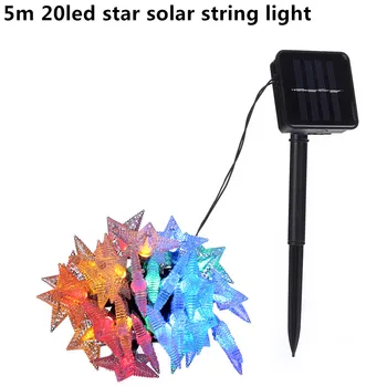 5m 20led star modeling Solar String Lights Outdoor Fairy Light String for Christmas Wedding Party Decoration with Solar Panel
5m 20led star modeling Solar String Lights Outdoor Fairy Light String for Christmas Wedding Party Decoration with Solar Panel