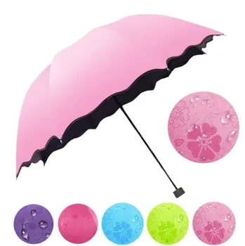 Magic Water Flower Women Princess Umbrella Black Coating Sunny and Rainy Umbrella Three-folding UPF 50 UV Ultraviolet-proof
Magic Water Flower Women Princess Umbrella Black Coating Sunny and Rainy Umbrella Three-folding UPF 50 UV Ultraviolet-proof