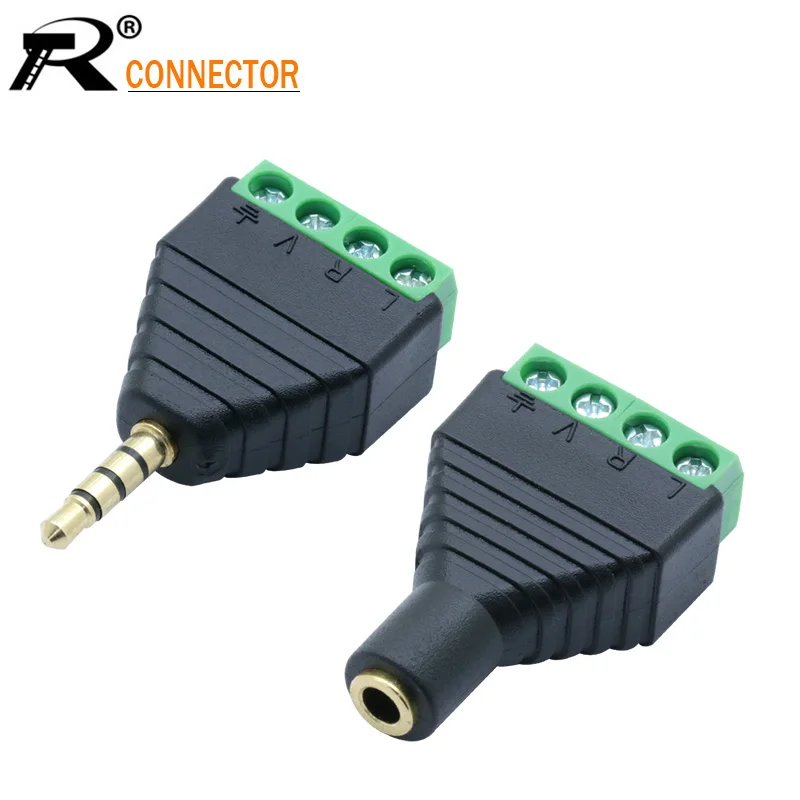 1set Male&Female Video AV Balun 3.5mm 4 Pole Stereo Male to AV Screw Terminal Stereo Jack 3.5mm female 4 pin Terminal Block
1set Male&Female Video AV Balun 3.5mm 4 Pole Stereo Male to AV Screw Terminal Stereo Jack 3.5mm female 4 pin Terminal Block