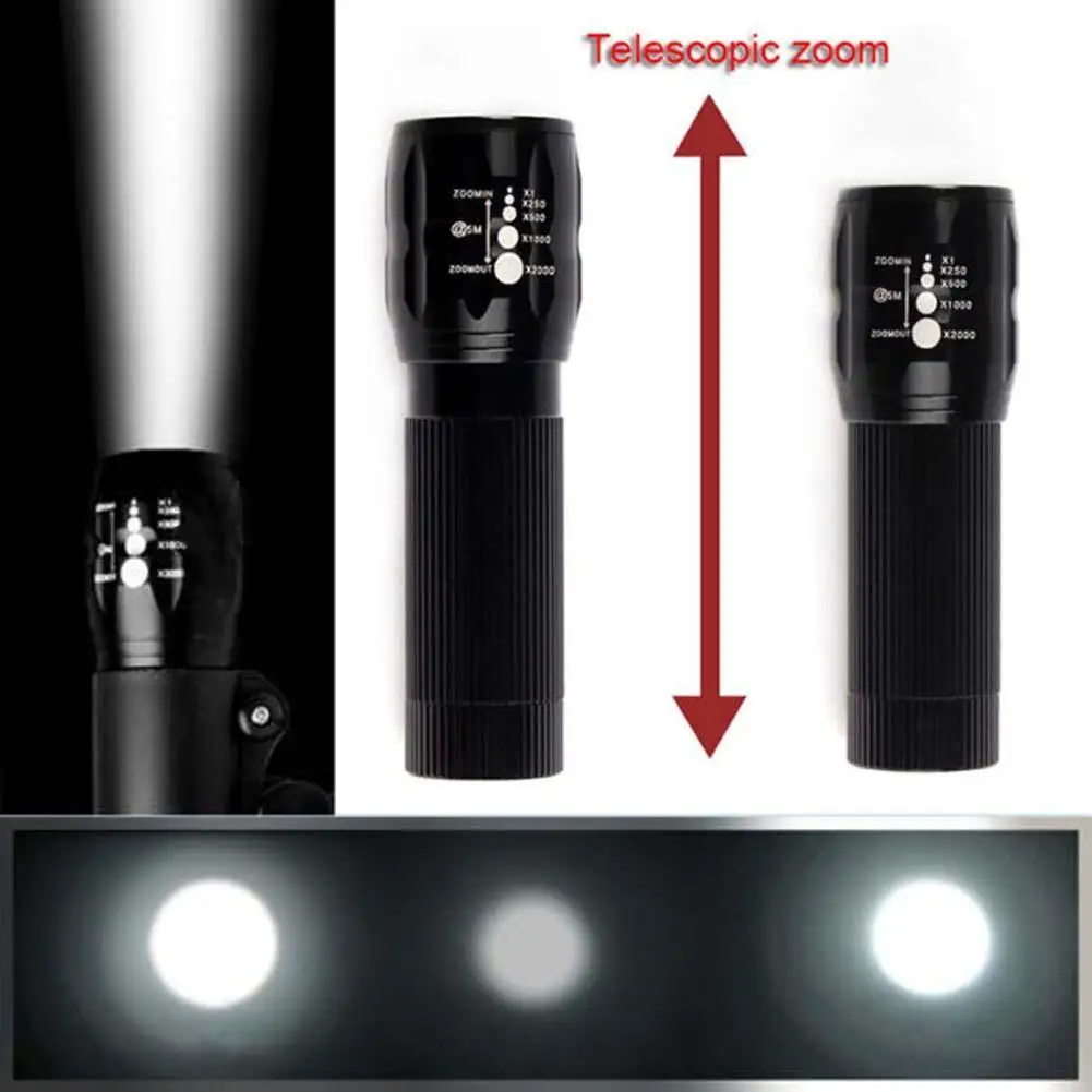 Waterproof Pocket light 2000LM Q5 LED 3 mode Flashlight Zoom bike light Torch lamp powerful Mini flashlight Outdoor Portable
Waterproof Pocket light 2000LM Q5 LED 3 mode Flashlight Zoom bike light Torch lamp powerful Mini flashlight Outdoor Portable