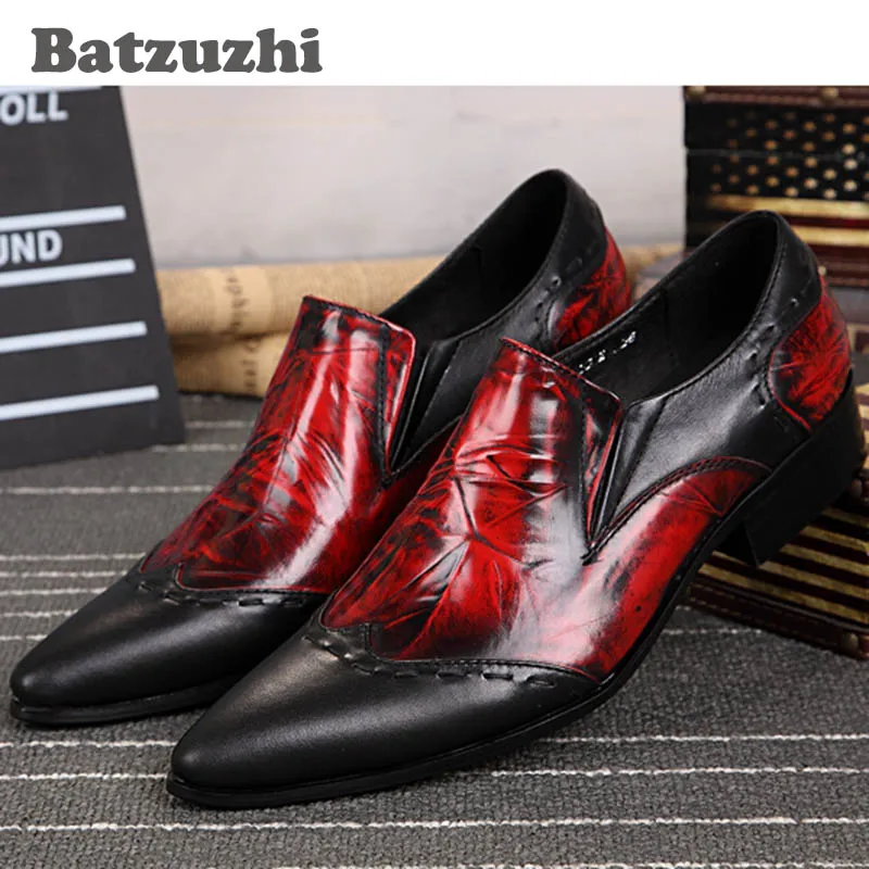 Batzuzhi Japanese Style Height Increased Men Shoes Genuine Leather Male Dress Shoes Pointed Toe Red Wedding Shoes Men, 46
Batzuzhi Japanese Style Height Increased Men Shoes Genuine Leather Male Dress Shoes Pointed Toe Red Wedding Shoes Men, 46