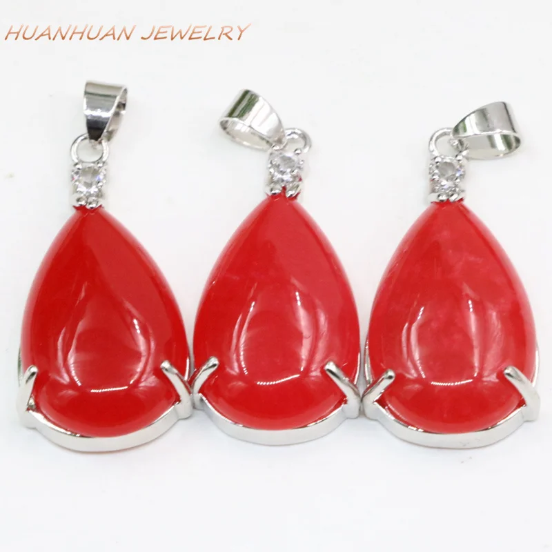 Elegant Charms Women's Chain Pendant Natural Stone Red Jades Stainless Steel Necklace & Pendants 26x34mm Statement Jewelry B3333
Elegant Charms Women's Chain Pendant Natural Stone Red Jades Stainless Steel Necklace & Pendants 26x34mm Statement Jewelry B3333