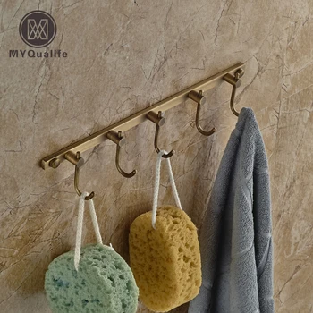 Antique Brass Wall Mounted Brass Hooks Towel Clothes Hanger Bathroom Kitchen Rack Free Shipping
Antique Brass Wall Mounted Brass Hooks Towel Clothes Hanger Bathroom Kitchen Rack Free Shipping