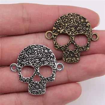 WYSIWYG 10pcs 32x30mm Antique Silver Color Skull Connector Charms Skull Charms Connector Skull Charms For Jewelry Making
WYSIWYG 10pcs 32x30mm Antique Silver Color Skull Connector Charms Skull Charms Connector Skull Charms For Jewelry Making