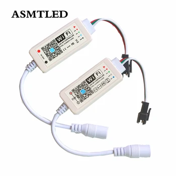 IOS Android Phone APP Amazon Alexa Google Voice Control 5V WS2812B SK6812 12V WS2811 Full Color LED Strip light WiFi Controller
IOS Android Phone APP Amazon Alexa Google Voice Control 5V WS2812B SK6812 12V WS2811 Full Color LED Strip light WiFi Controller