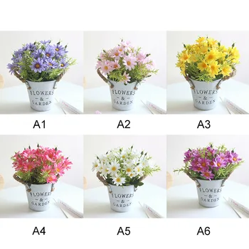 Artificial Daisy Flowers Pot Plastic Fake Flower Mini Potted With Hemp Rope Handle Iron Potted Garden Party Home Decoration
Artificial Daisy Flowers Pot Plastic Fake Flower Mini Potted With Hemp Rope Handle Iron Potted Garden Party Home Decoration