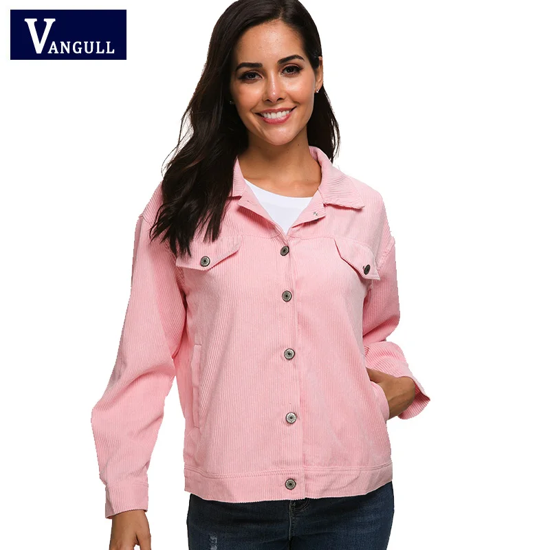 Vangull Spring Women's Clothing Solid Corduroy Corduroy Outerwear Single Breasted Short Jackets Wide-waist Long Sleeve Coats
Vangull Spring Women's Clothing Solid Corduroy Corduroy Outerwear Single Breasted Short Jackets Wide-waist Long Sleeve Coats