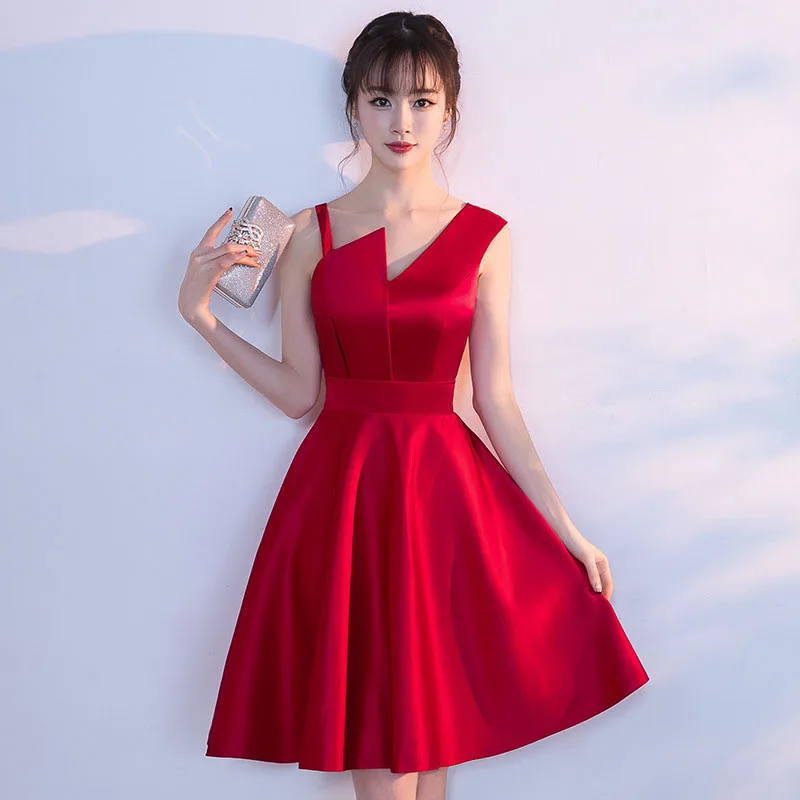 Irregular Collar Elegant Cocktail Dresses Burgundy Women Short Vestido De Noche Sexy Evening Party Gown Abiye Gece Elbisesi
Irregular Collar Elegant Cocktail Dresses Burgundy Women Short Vestido De Noche Sexy Evening Party Gown Abiye Gece Elbisesi