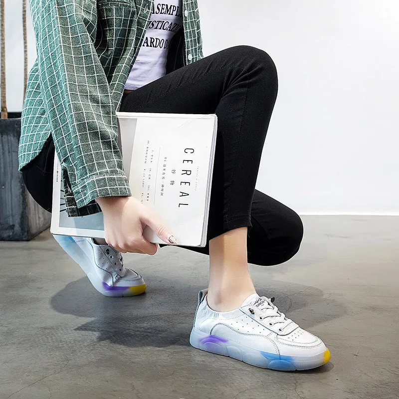 Pure leather white shoes female spring and summer new Korean version of the leather elastic sets of feet a pedal shoes casual wh
Pure leather white shoes female spring and summer new Korean version of the leather elastic sets of feet a pedal shoes casual wh
